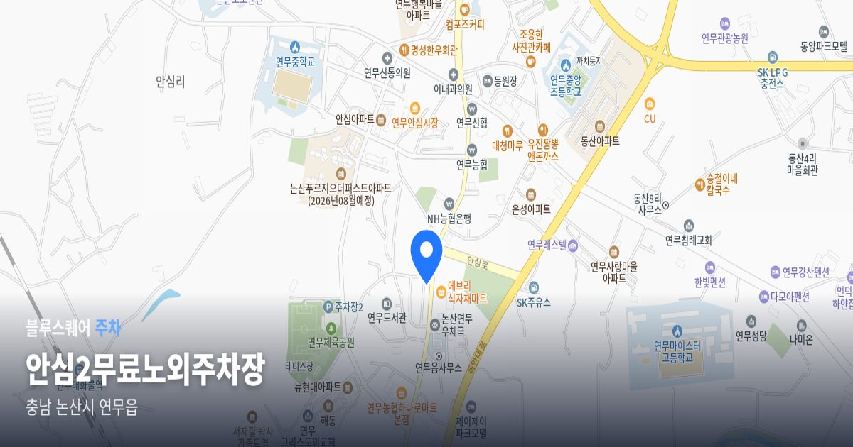 안심2무료노외주차장 위치 지도