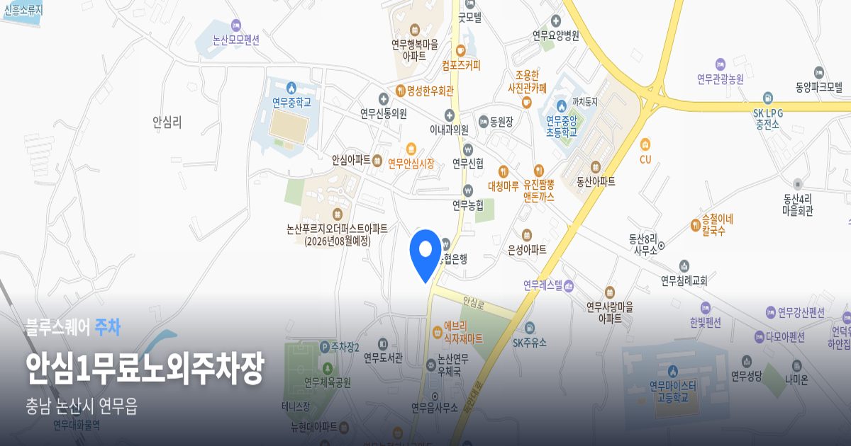 안심1무료노외주차장 위치 지도