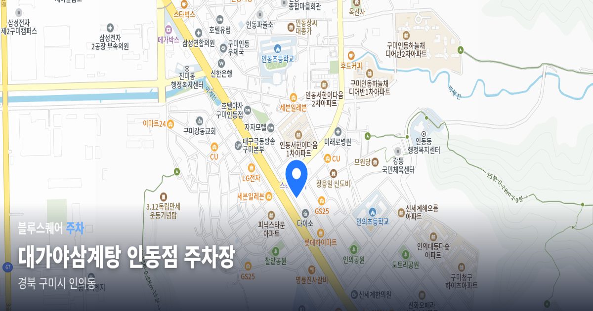 대가야삼계탕 인동점 주차장 위치 지도