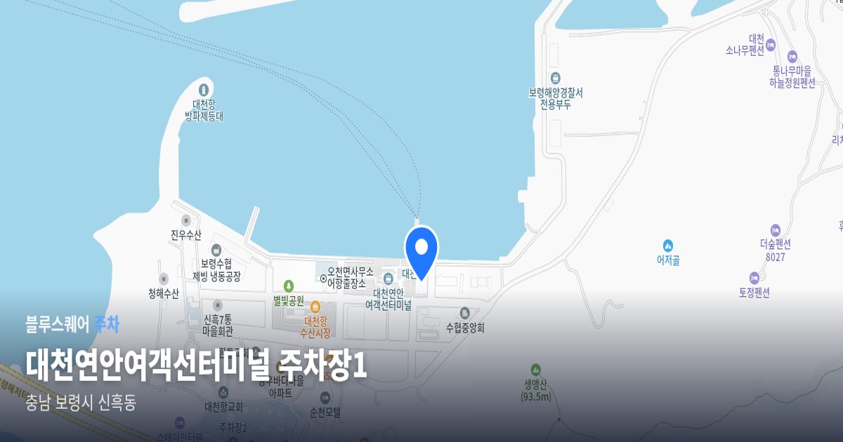 대천연안여객선터미널 주차장1 위치 지도