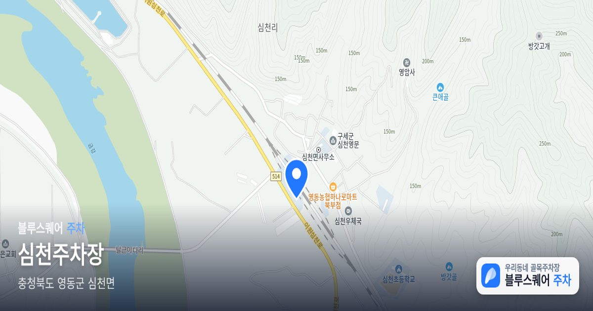 심천주차장 위치 지도
