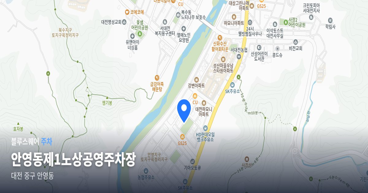 안영동제1노상공영주차장 위치 지도