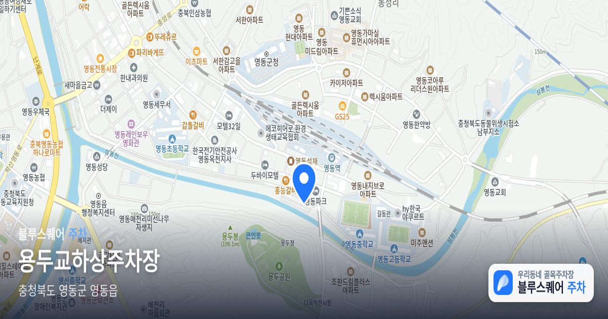 용두교하상주차장 위치 지도