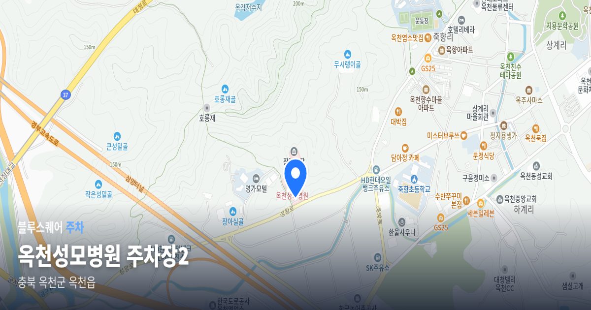 옥천성모병원 주차장2 위치 지도