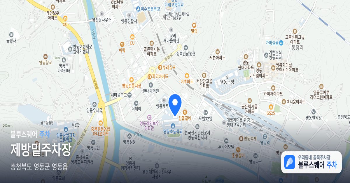 제방밑주차장 위치 지도