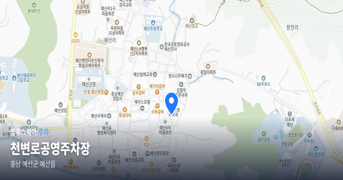 천변로공영주차장 위치 지도
