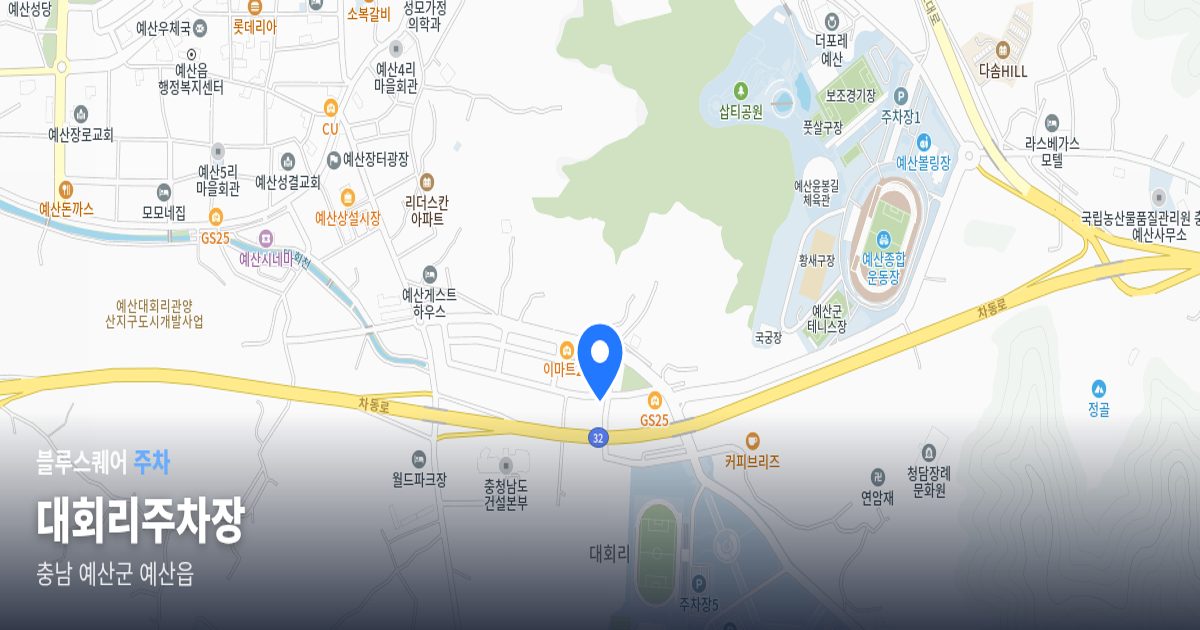 대회리주차장 위치 지도