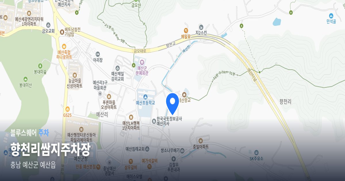 향천리쌈지주차장 위치 지도