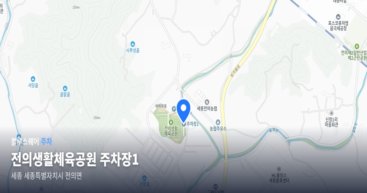 전의생활체육공원 주차장1 위치 지도