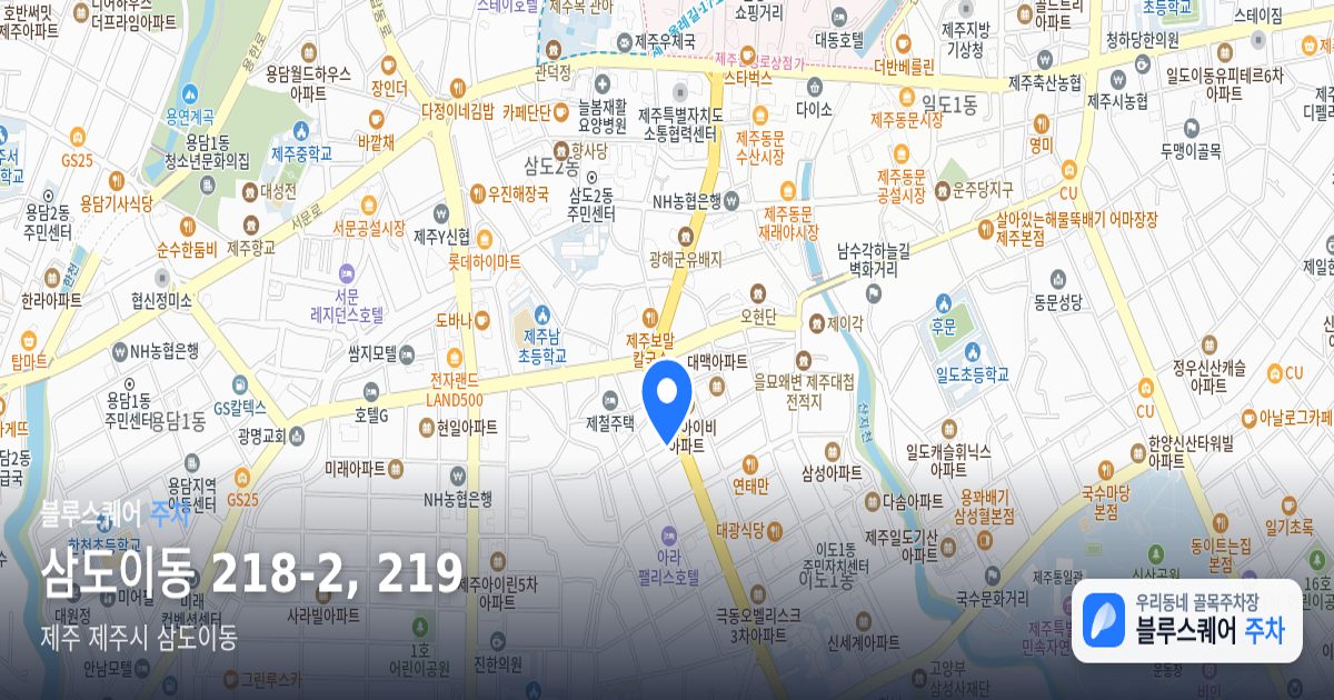 삼도이동 218-2, 219 위치 지도