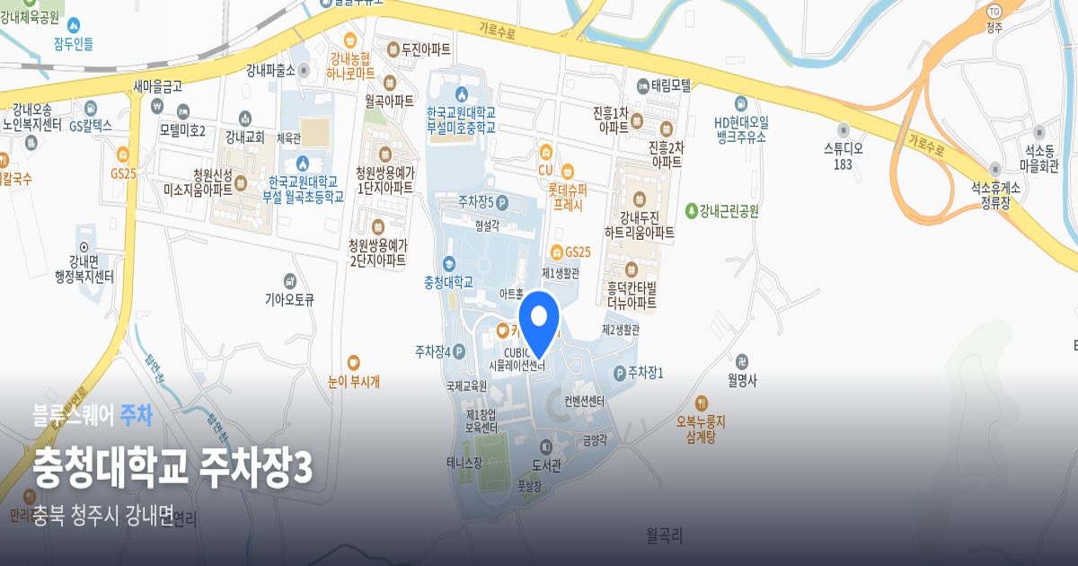 충청대학교 주차장3 위치 지도