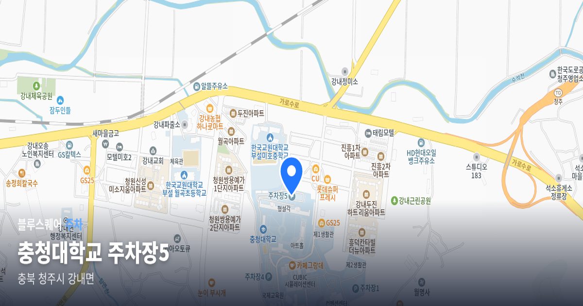 충청대학교 주차장5 위치 지도