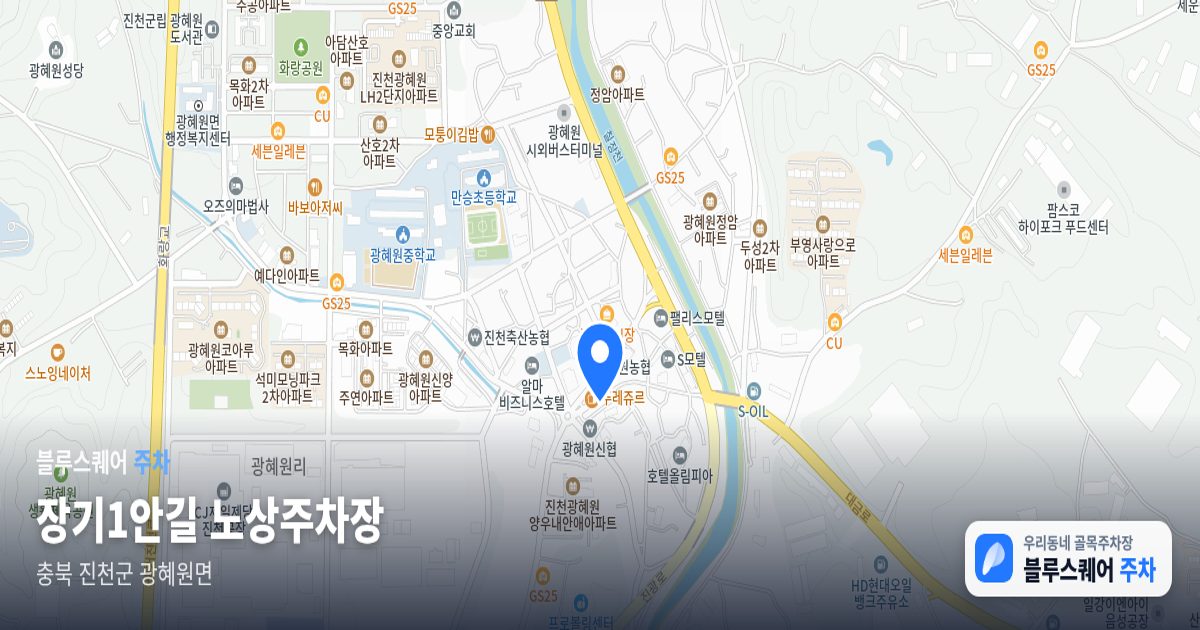 장기1안길 노상주차장 위치 지도
