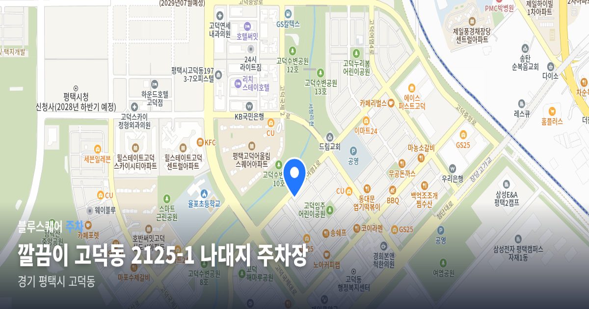 깔끔이 고덕동 2125-1 나대지 주차장 위치 지도