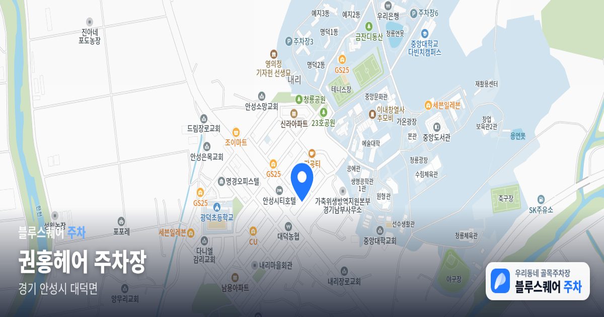 권홍헤어 주차장 위치 지도
