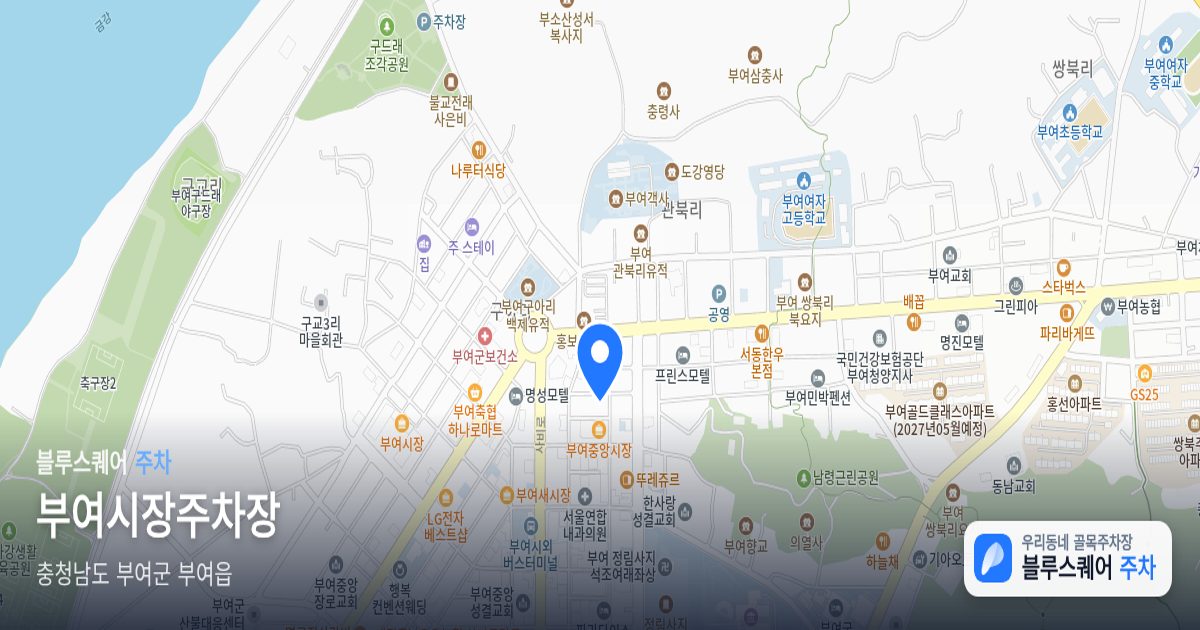 부여시장주차장 위치 지도