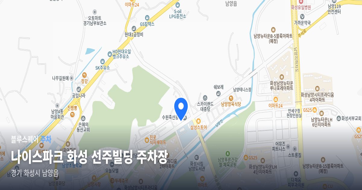 나이스파크 화성 선주빌딩 주차장 위치 지도
