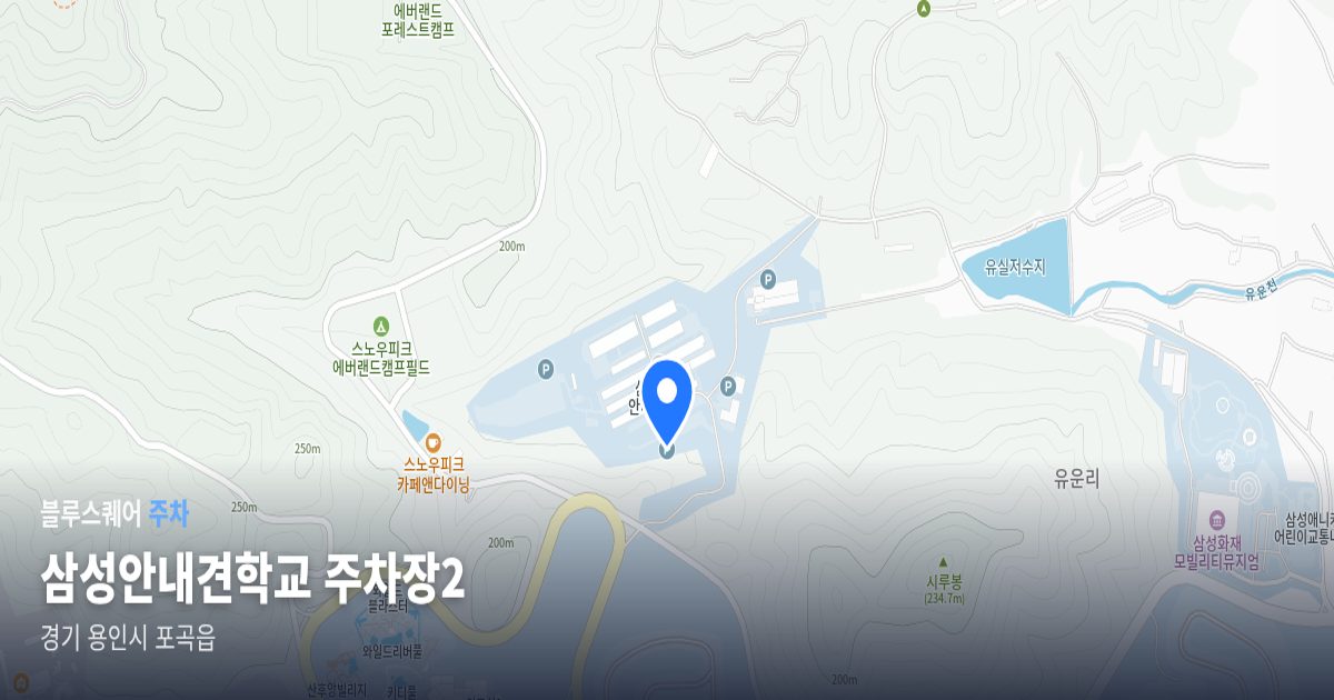 삼성안내견학교 주차장2 위치 지도