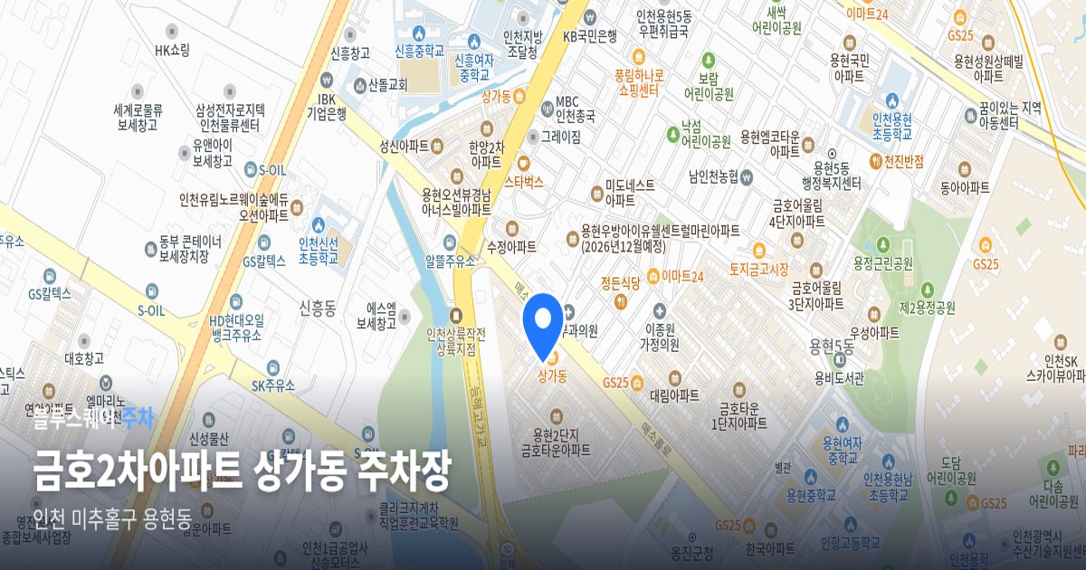 금호2차아파트 상가동 주차장 위치 지도