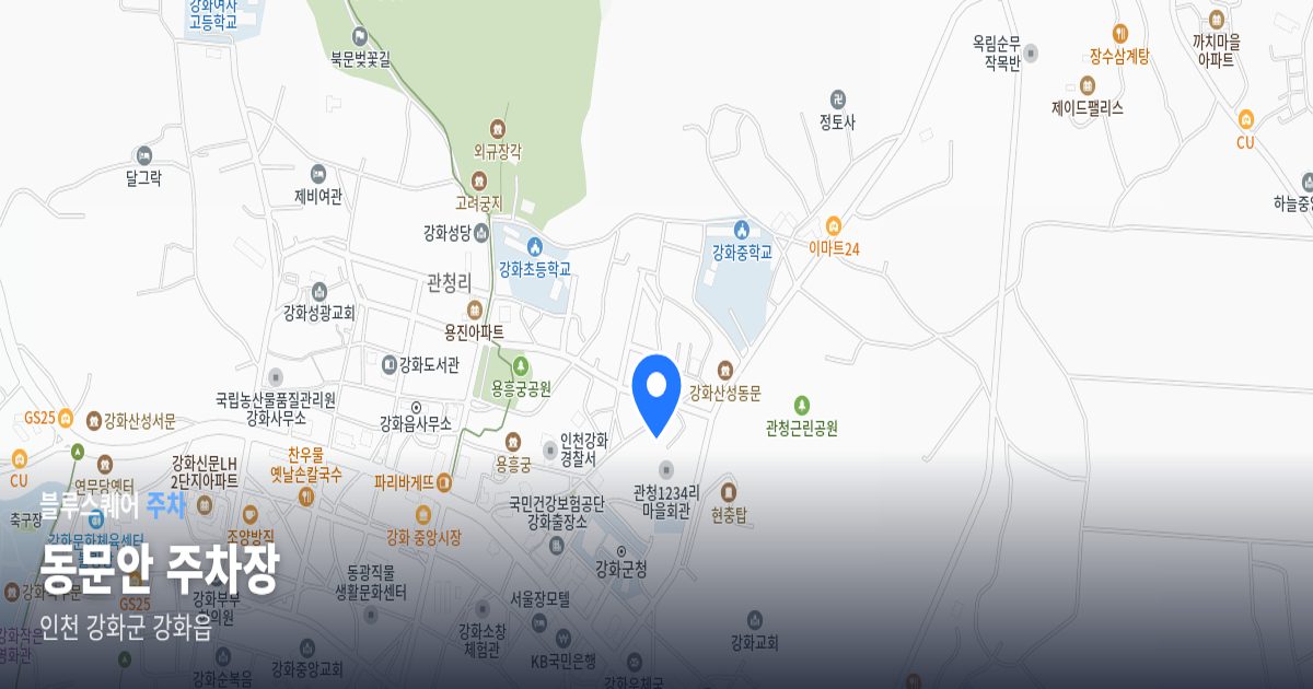 동문안 주차장 위치 지도
