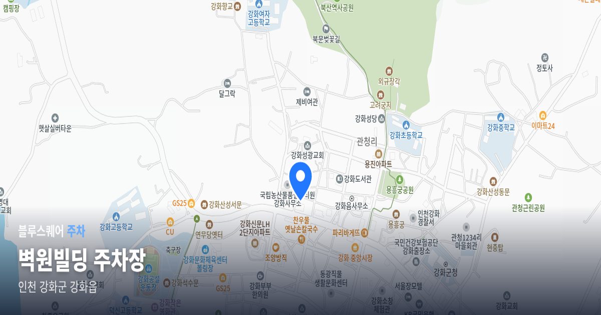 벽원빌딩 주차장 위치 지도