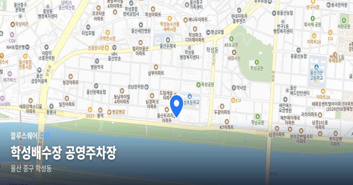 학성배수장 공영주차장 위치 지도