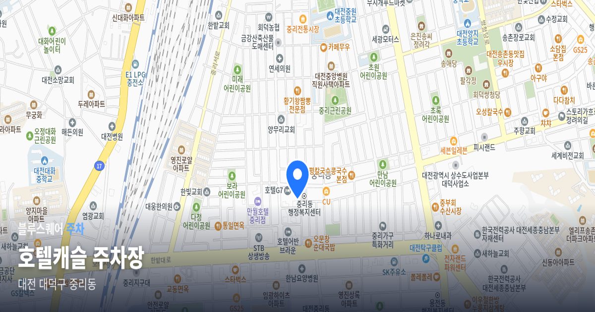 호텔캐슬 주차장 위치 지도