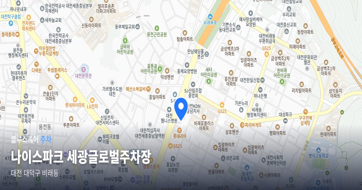 나이스파크 세광글로벌주차장 위치 지도