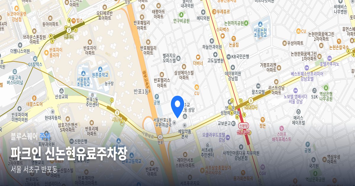 파크인 신논현유료주차장 위치 지도