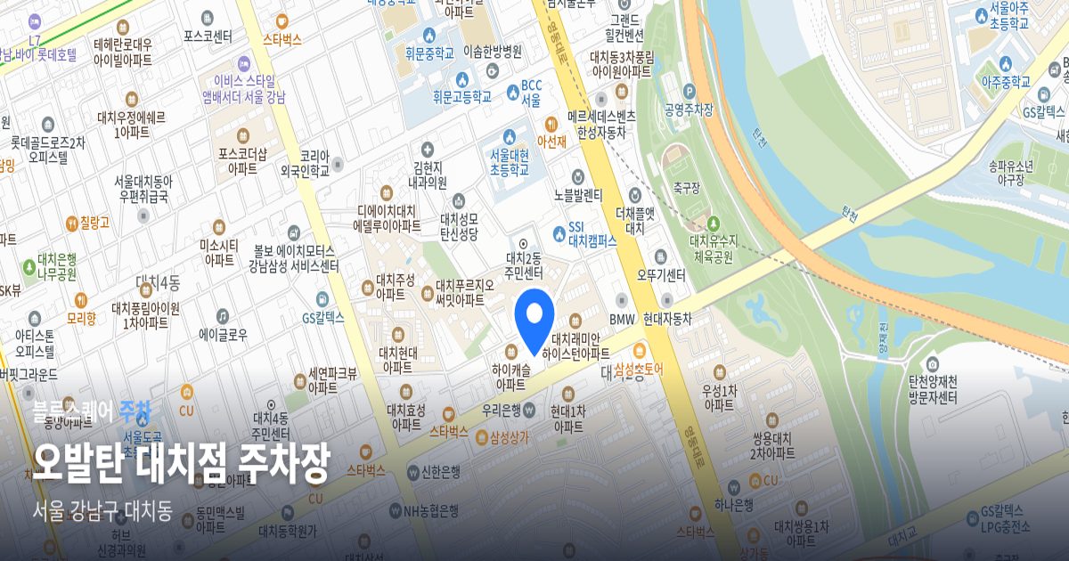 오발탄 대치점 주차장 위치 지도