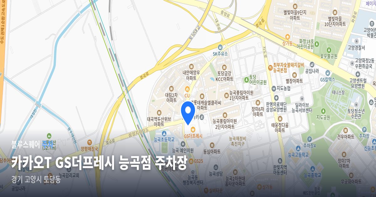 카카오T GS더프레시 능곡점 주차장 위치 지도