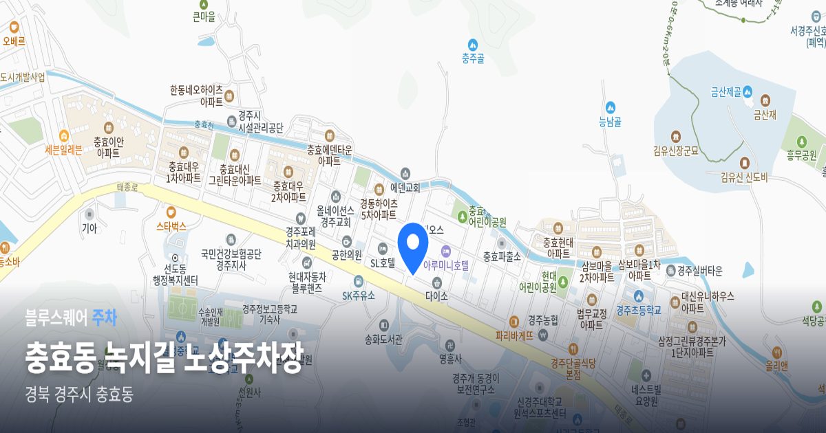 충효동 녹지길 노상주차장 위치 지도
