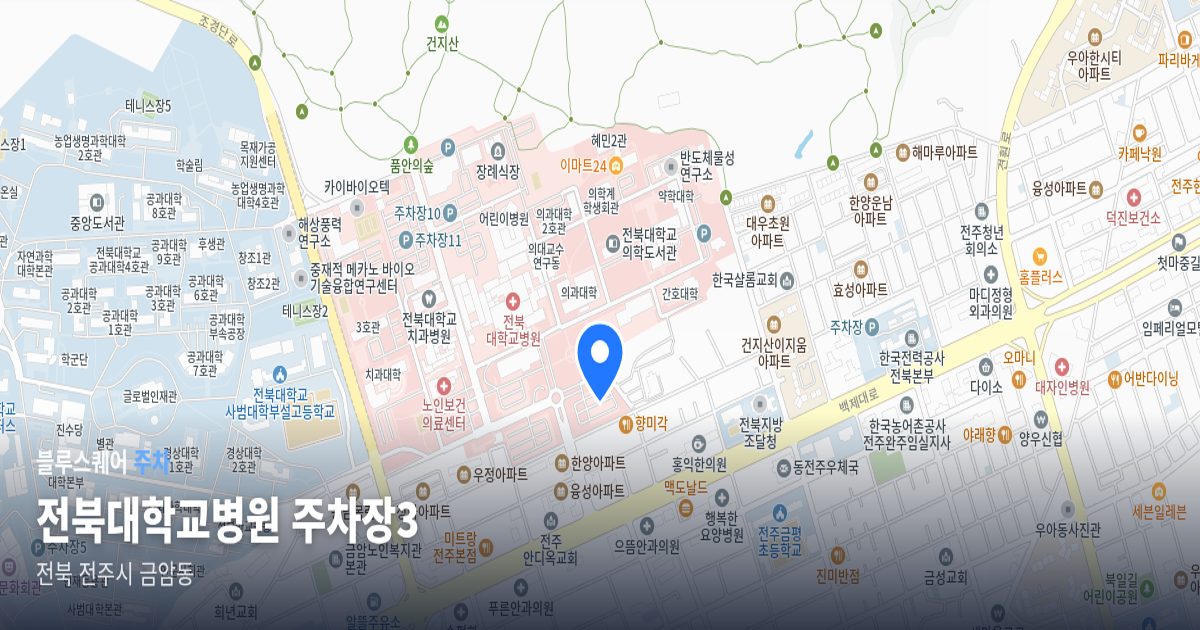 전북대학교병원 주차장3 위치 지도