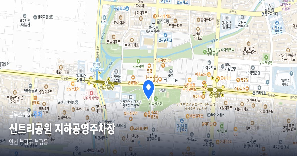 신트리공원 지하공영주차장 위치 지도