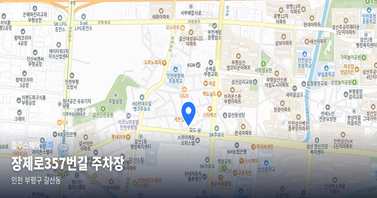 장제로357번길 주차장 위치 지도