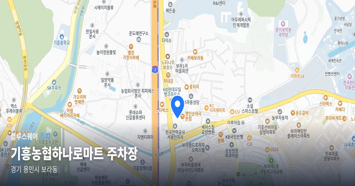 기흥농협하나로마트 주차장 위치 지도