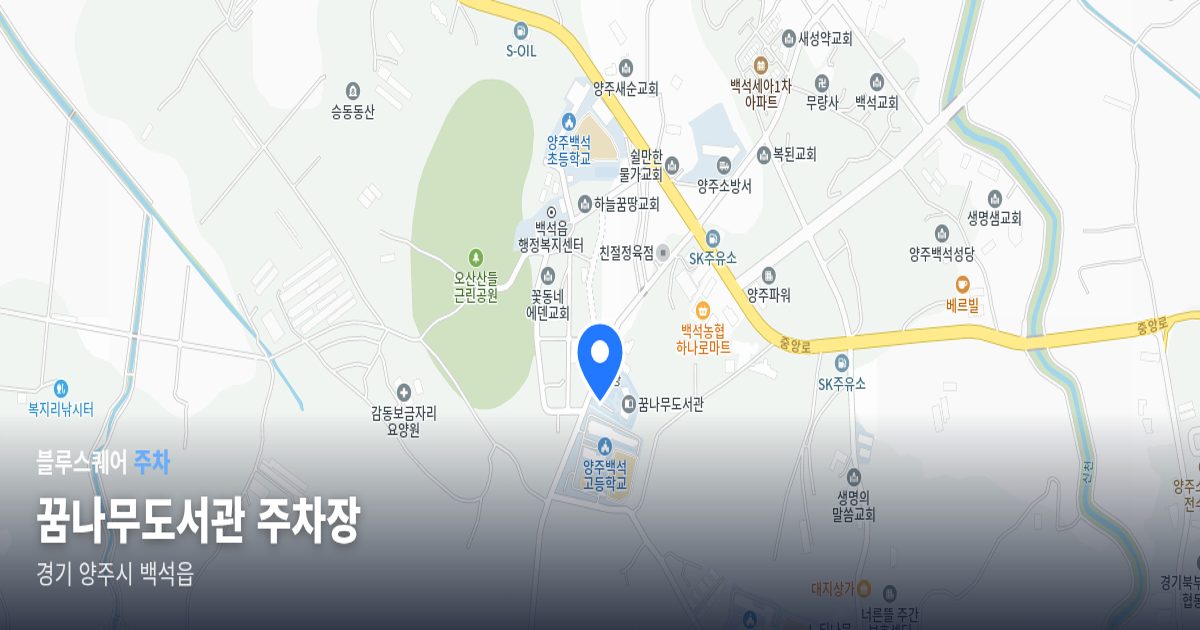 꿈나무도서관 주차장 위치 지도