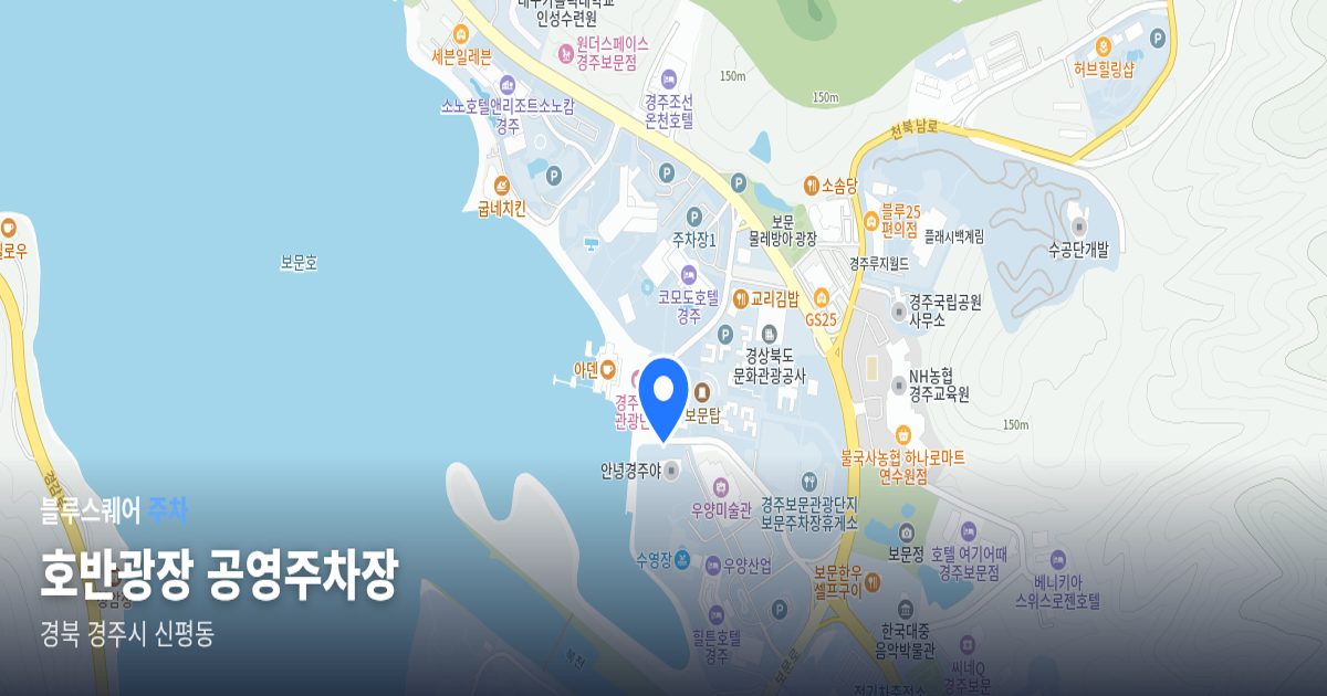 호반광장 공영주차장 위치 지도