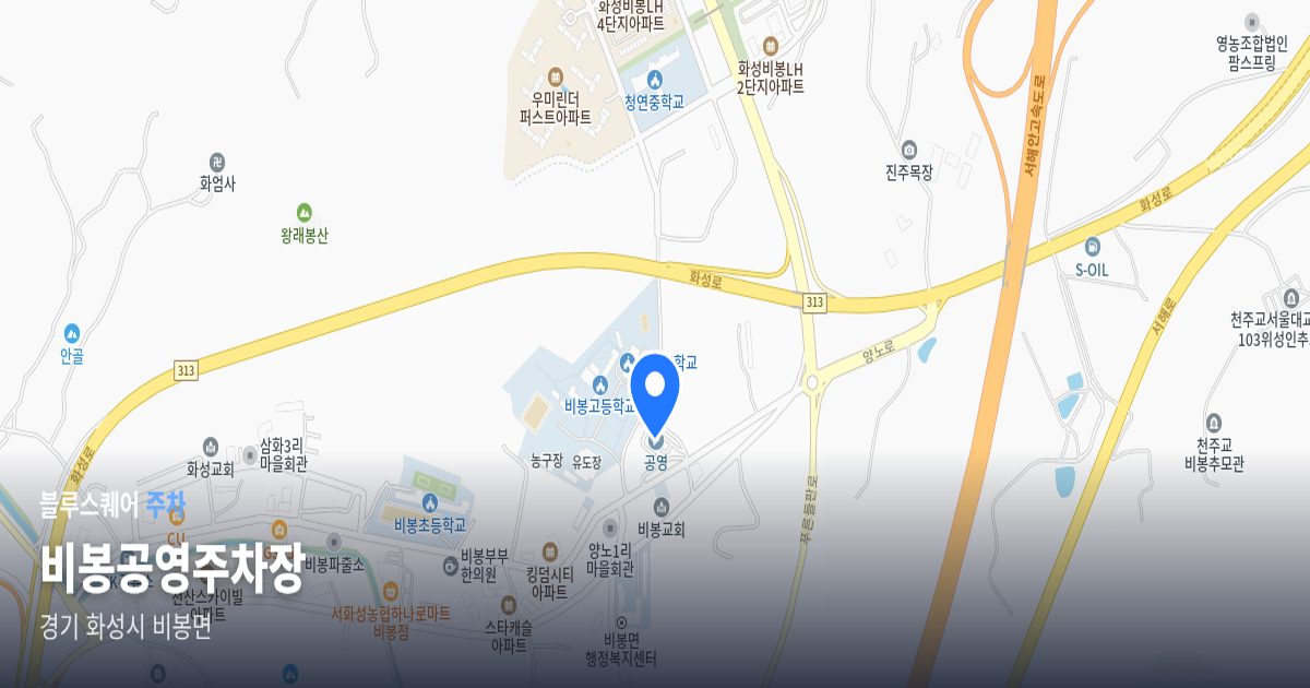 비봉공영주차장 위치 지도