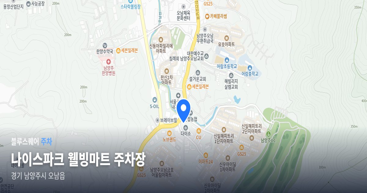 나이스파크 웰빙마트 주차장 위치 지도