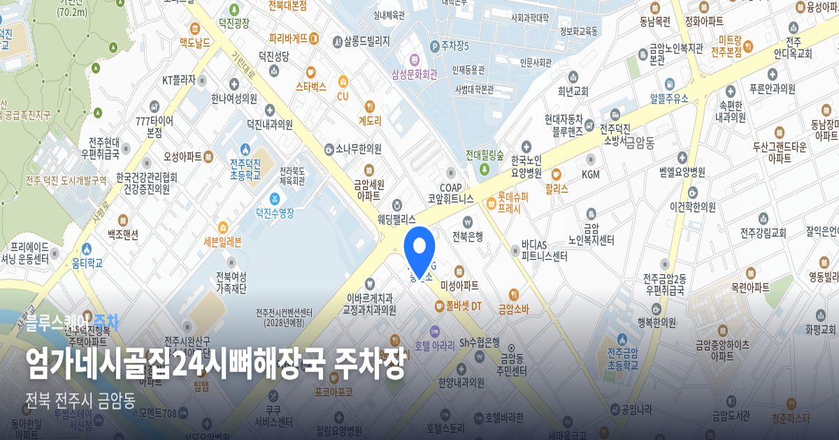 엄가네시골집24시뼈해장국 주차장 위치 지도