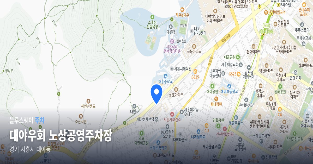대야우회 노상공영주차장 위치 지도
