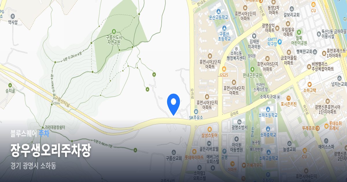 장우생오리주차장 위치 지도