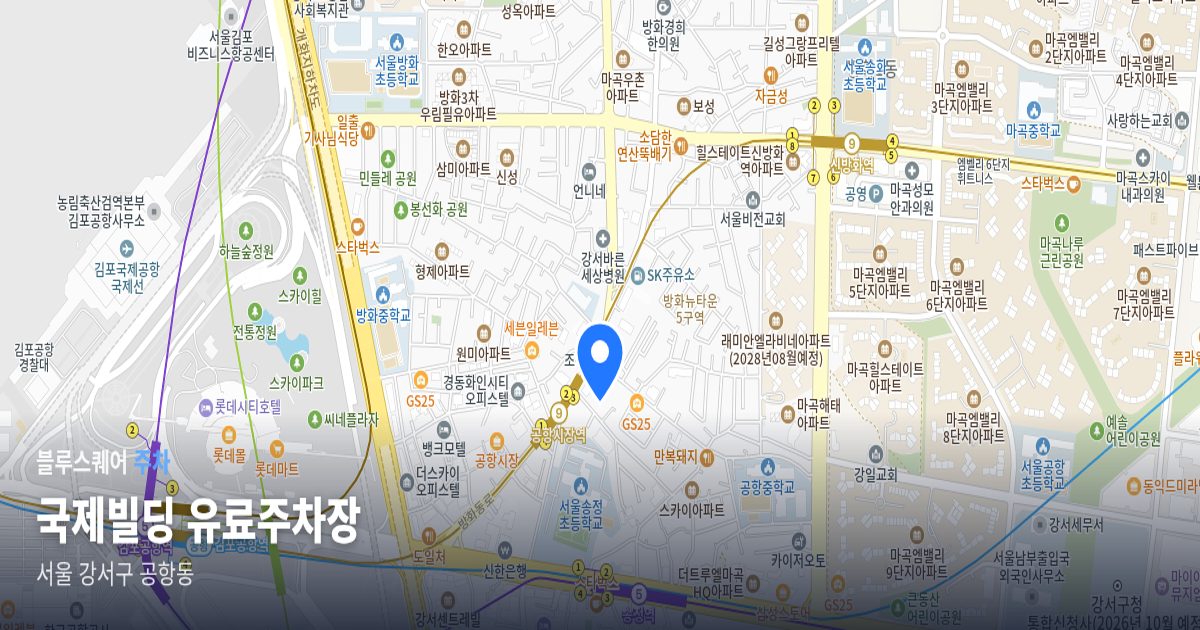 국제빌딩 유료주차장 위치 지도