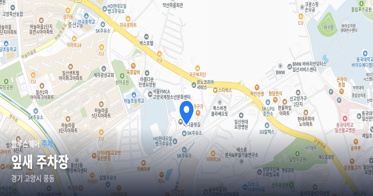 잎새 주차장 위치 지도