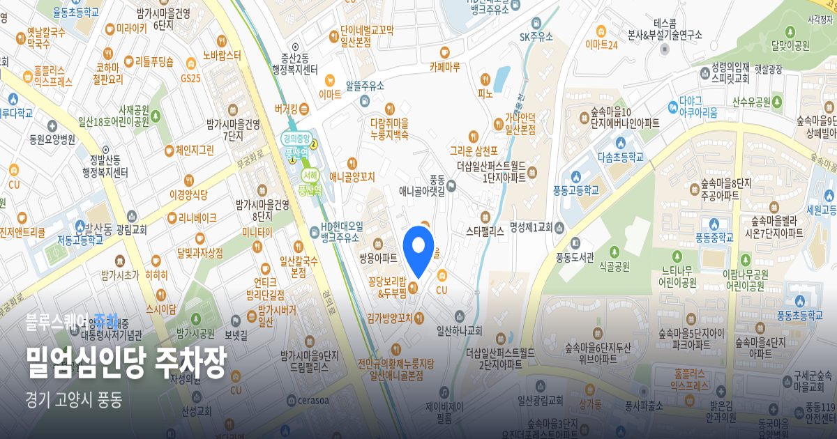 밀엄심인당 주차장 위치 지도