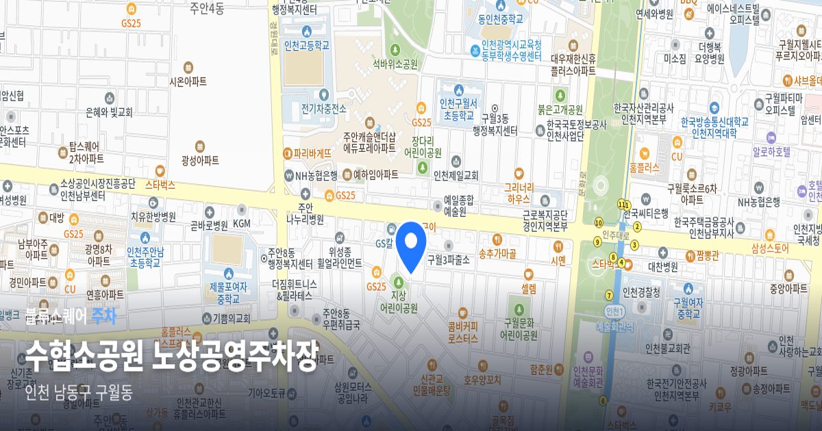 수협소공원 노상공영주차장 위치 지도