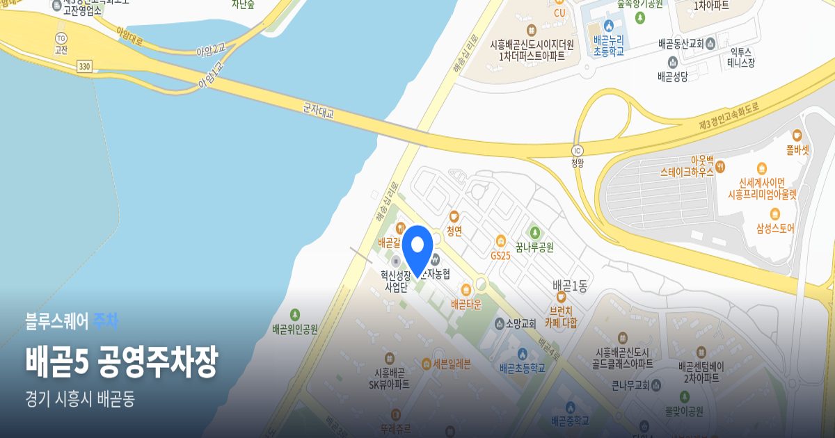 배곧5 공영주차장 위치 지도