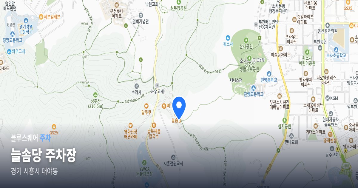 늘솜당 주차장 위치 지도