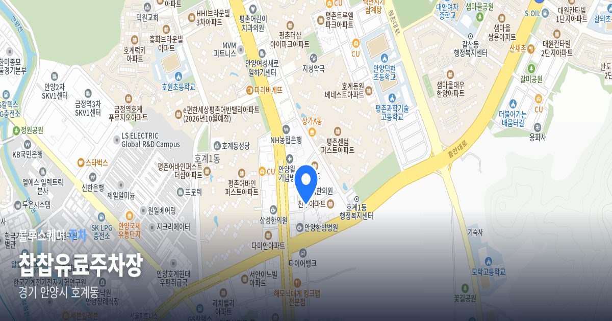 찹찹유료주차장 위치 지도